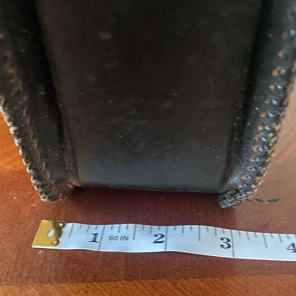 Vintage Hand Tooled Leather Purse Iron Cross - Picture 11 of 12